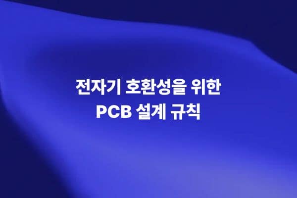 전자기 호환성을 위한 PCB 설계 규칙 기술 썸네일 이미지