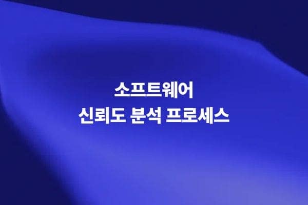 소프트웨어 신뢰도 분석 프로세스 기술 썸네일 이미지